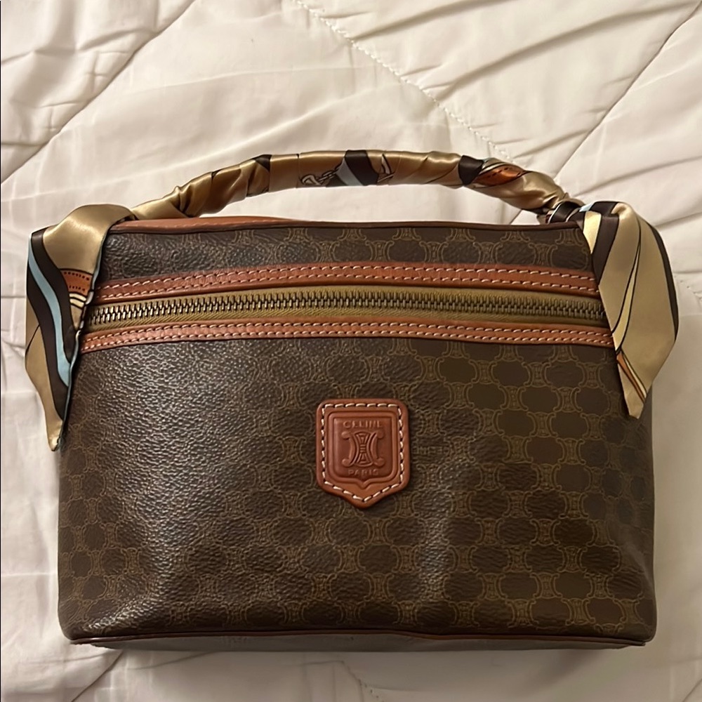 Celine Brown Macadam Vanity Bag
